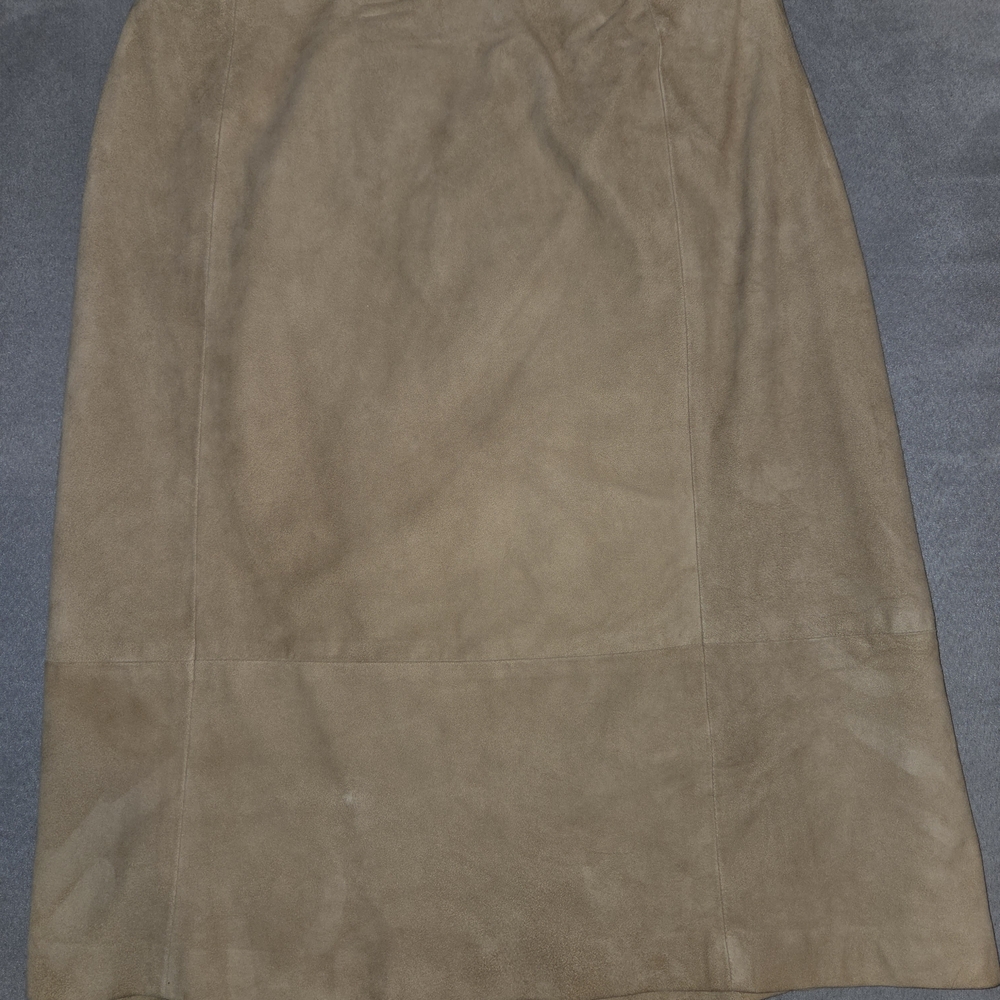 Max Mara Sport Tan Suede A-Line Skirt